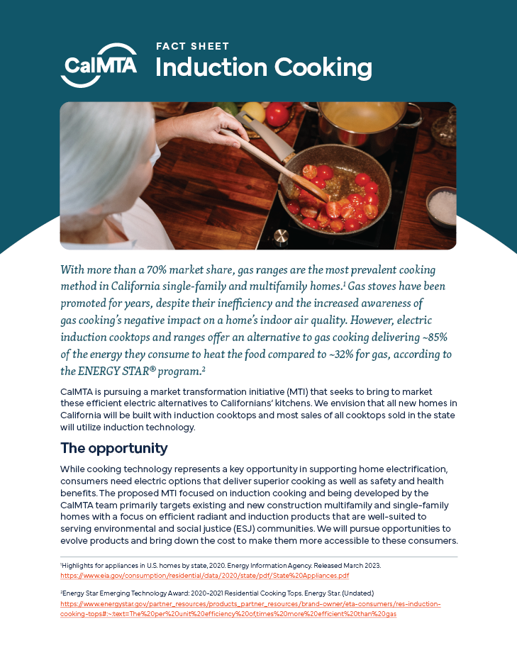 Induction Cooking Fact Sheet