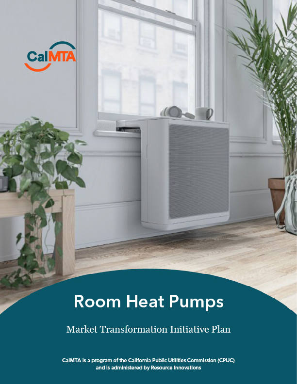 Cover of the Room Heat Pumps Market Transformation Initiative (MTI) Plan.
