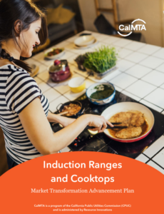 Advancement Plan cover showing a person cooking on an induction range