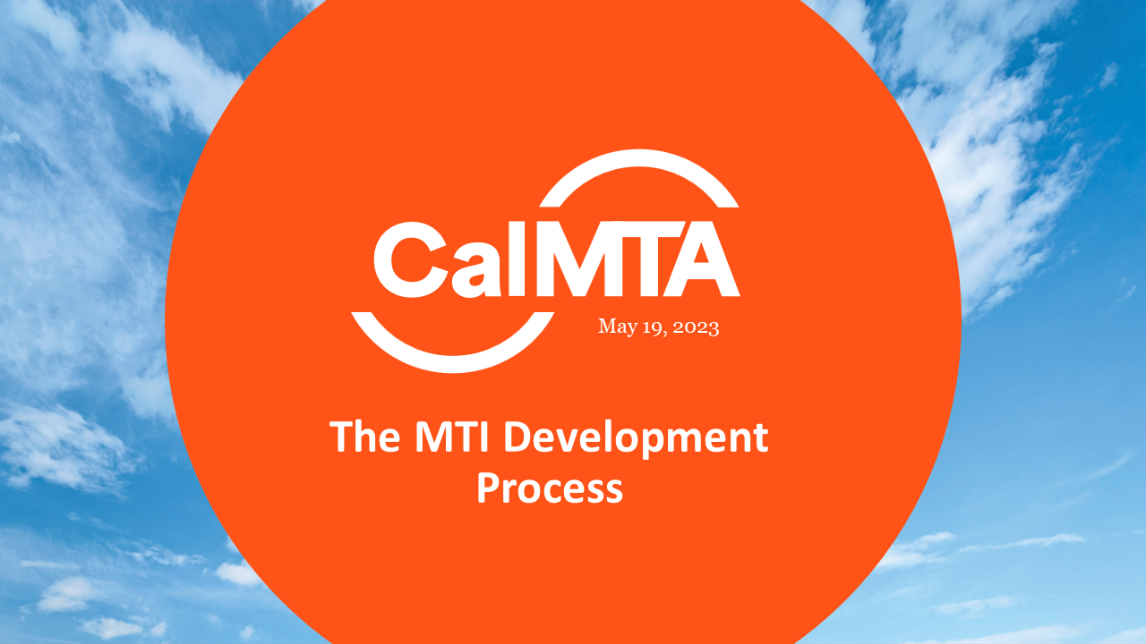 CalMTA MTI Development Process logo graphic